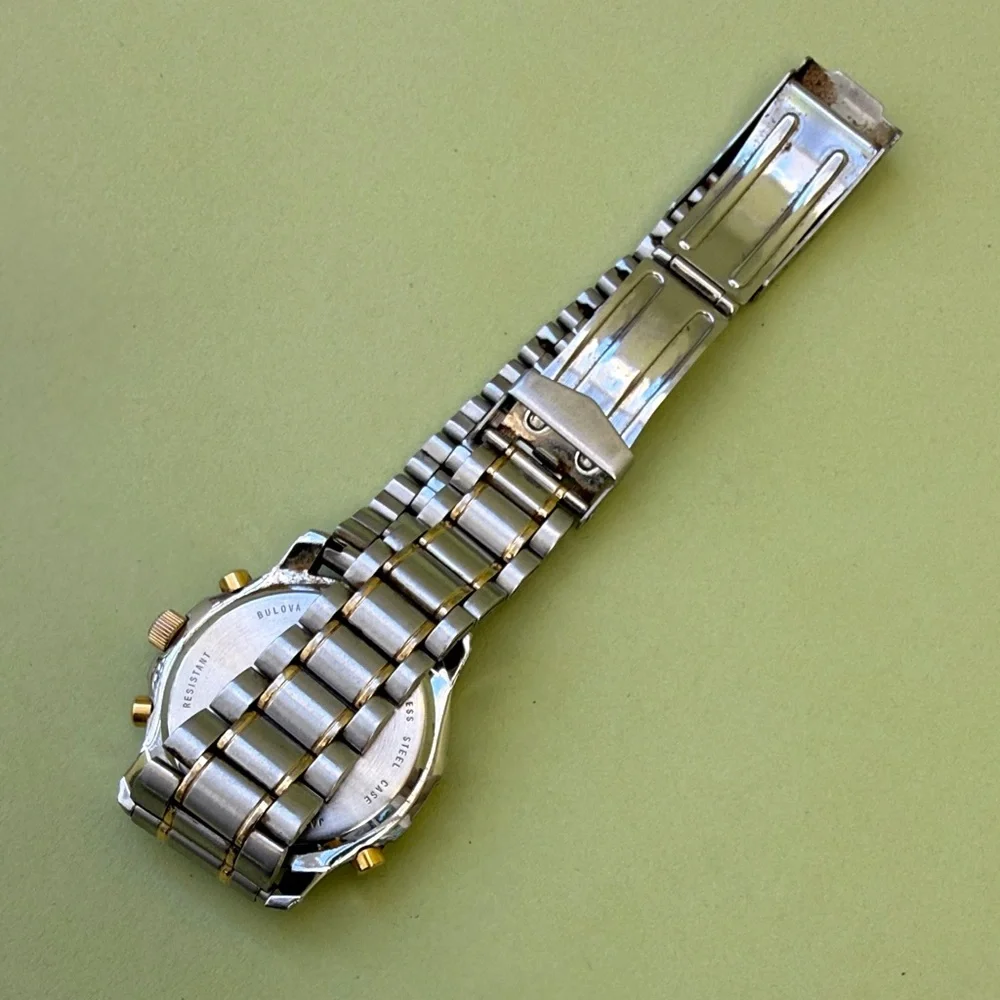 Vintage 90’s Bulova Two-Tone Gold and Silver Watch